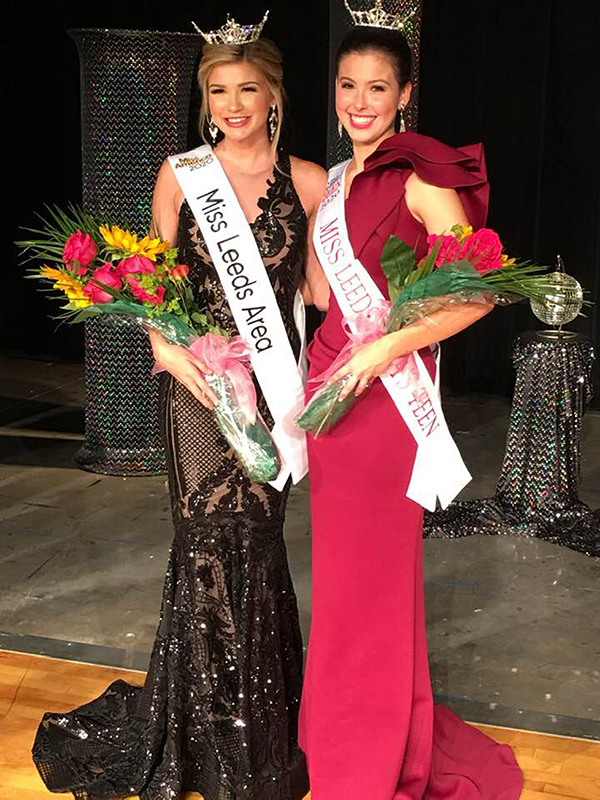 Congratulations to the new Miss Leeds Area, Charity Bowden, and the new Miss Leeds Area’s Outstanding Teen, Emma Terry! Both girls took the crowns at the