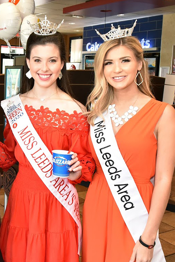 Our Miss Leeds Area Charity Bowden & Miss Leeds Area’s Outstanding Teen Emma Terry participated in the Children’s Miracle Treat Day at Homewood Dairy Queen